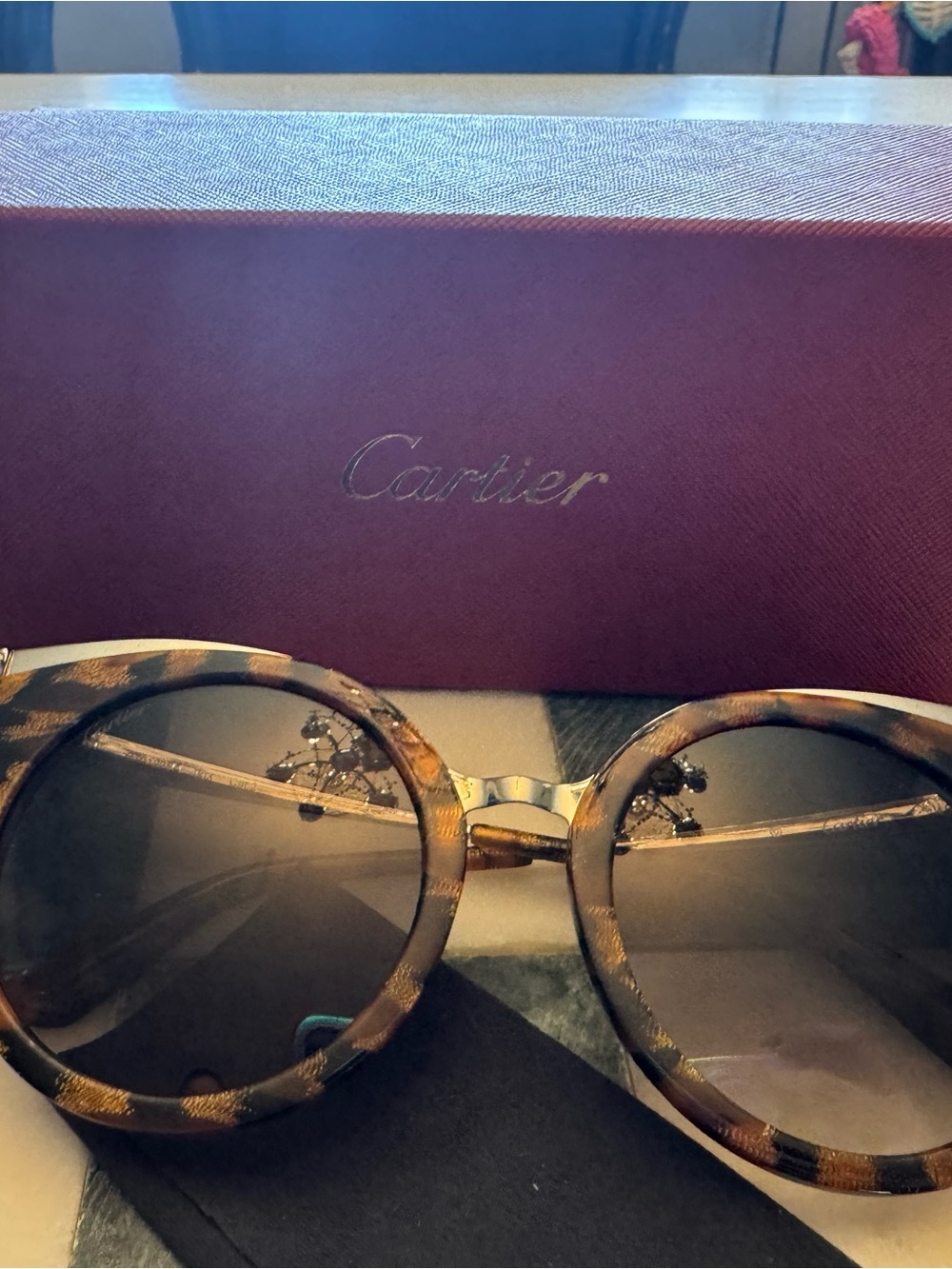 NEW Cartier Havana Sunglasses - Grey - Picture 8 of 13